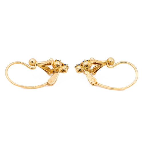 Boucles d'oreilles Boucles d'oreilles Dormeuses or jaune Saphir 58 Facettes 2172925CN