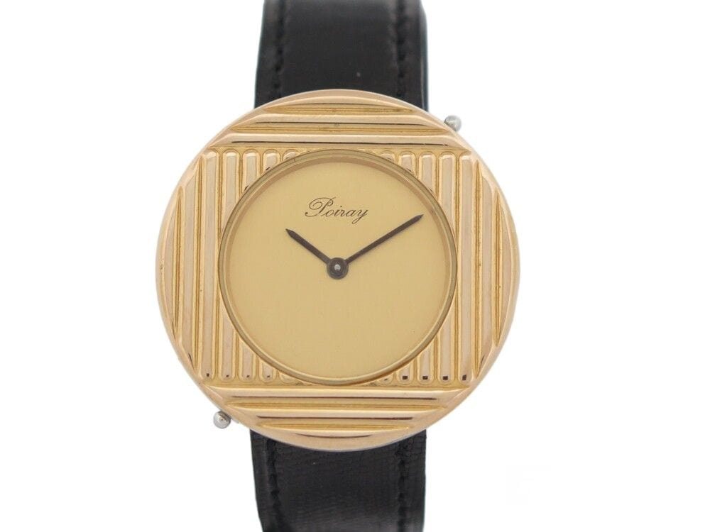 montre POIRAY ma premiere ronde 30 mm en or jaune 18k acier