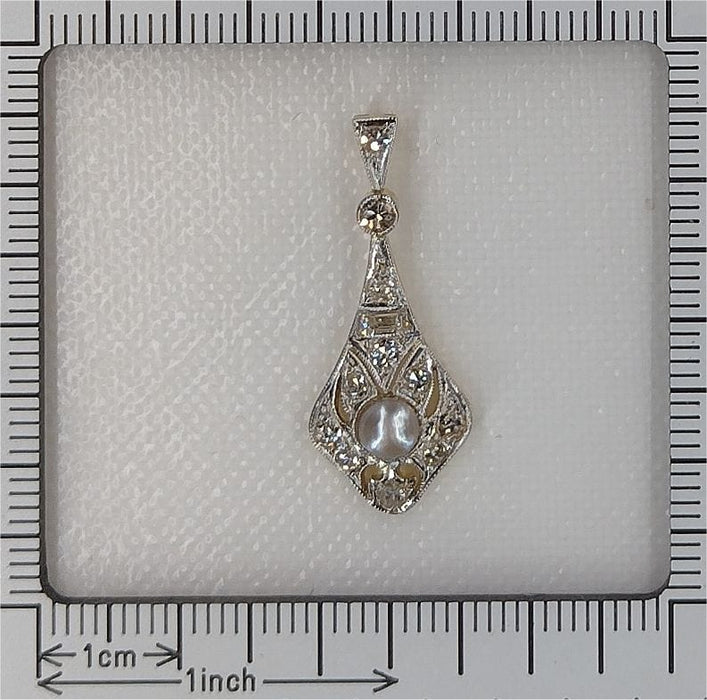 Pendentif Pendentif diamant et perle Art Déco 58 Facettes 23283-0098