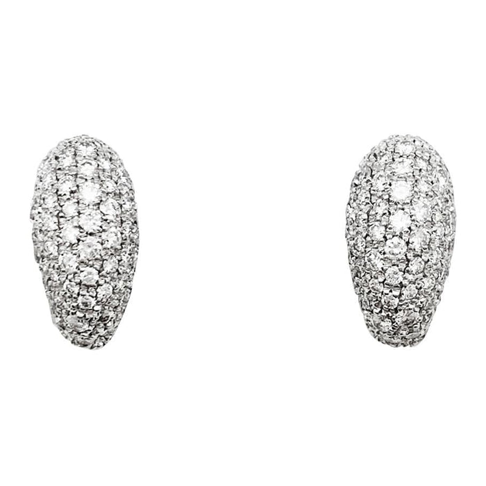 Boucles d'oreilles Boucles d'oreilles Pomellato or blanc, pavage diamants. 58 Facettes 30964