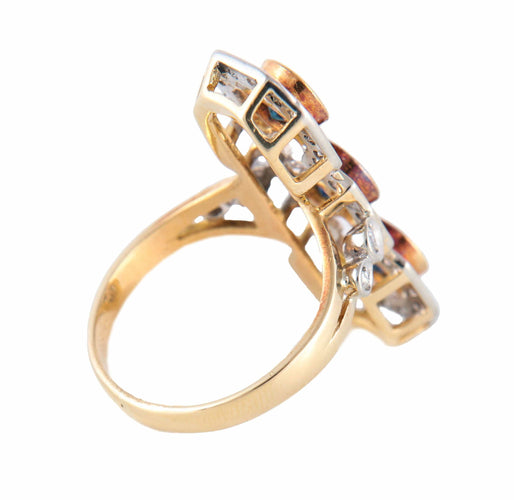 Bague BAGUE STYLE "ART DECO" OR DIAMANTS & SAPHIRS 58 Facettes BO/220088