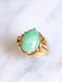 Bague Bague chevalière boule vintage en or rose et jade 58 Facettes