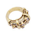 Ring 51 Vintage Poiray ring in three golds and diamonds. 58 Facettes 33307