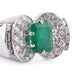 Ring Art Deco Emerald, Diamond, White Gold & Platinum Ring 58 Facettes 1
