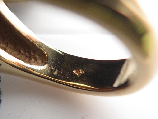 Bague 54 bague perle noire 10mm or jaune 18k 21gr taille 54 black pl 58 Facettes 253779