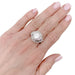 Ring 56 Platinum diamond ring 2,51 ct baguette surround. 58 Facettes 32596