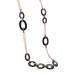 Pomellato "Victoria" long necklace in pink gold, black diamonds, jet. 58 Facettes 33419