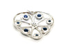 Heart Pendant Necklace White Gold Sapphire 58 Facettes 1599641CN