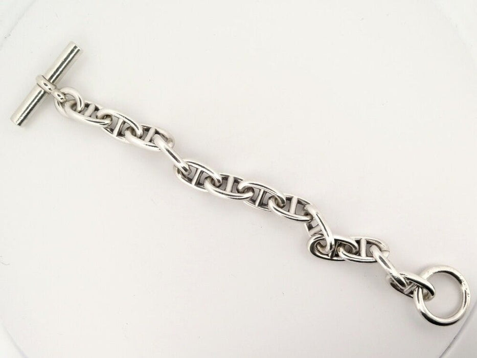 Bracelet vintage bracelet HERMES chaine ancre t19 13 maillons argent massif 58 Facettes 254651