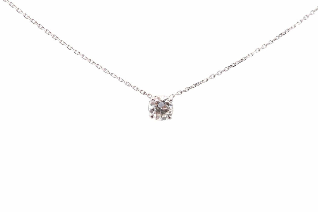Collier Collier pendentif diamant en or blanc 58 Facettes 25139