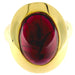 Bague 55 Bague or jaune grenat 58 Facettes G3424