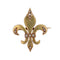 Broche Broche or jaune perles fines fleur de lys 58 Facettes 13-073
