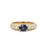 Ring 54 / Yellow / 750‰ Gold Ring - Gold. Sapphire And Diamonds 58 Facettes 220121R