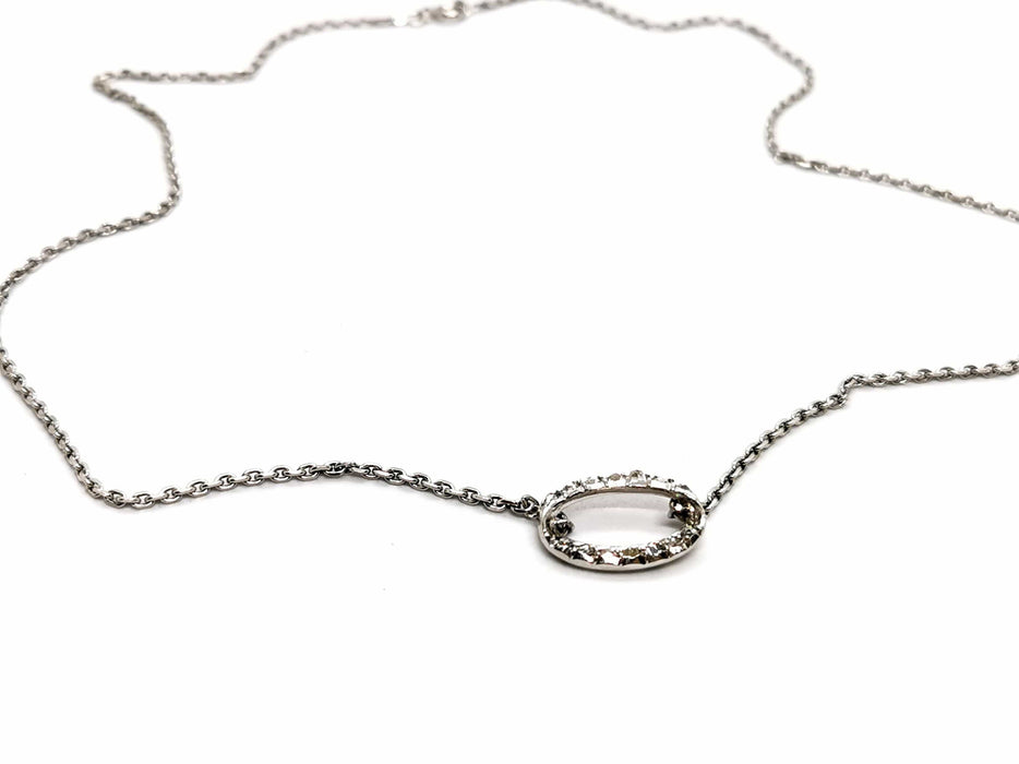 Collier Collier Chaîne + pendentif Or blanc Diamant 58 Facettes 1182635CD