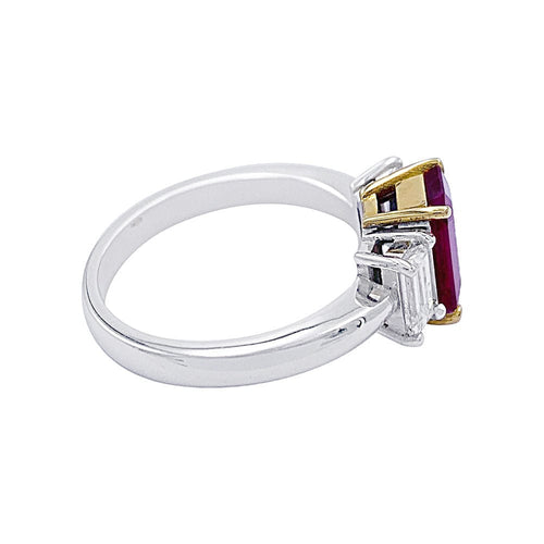Bague 53 Bague deux ors, rubis et diamants. 58 Facettes 32369