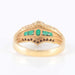 Ring Emerald Ring Diamonds Yellow gold 58 Facettes