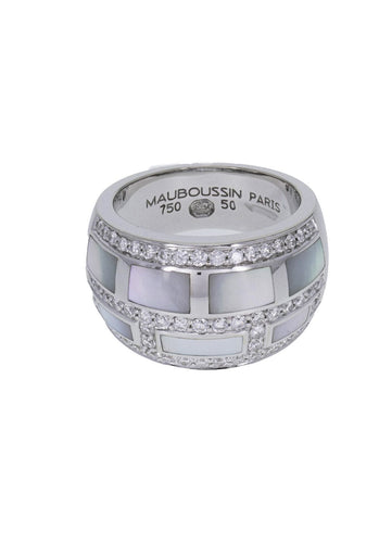 Bague 50 Bague MAUBOUSSIN Diamant La Vertue en Or Blanc 750/1000 58 Facettes 62437-58305