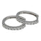 Boucles d'oreilles Paire de petites créoles en or blanc, diamants. 58 Facettes 33200