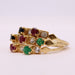 Ring Emerald, sapphire, ruby ​​and white stone ring 58 Facettes