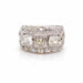 Bague 59 Bague bandeau Or blanc Diamants 58 Facettes 24629