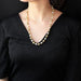 Necklace Transformable gold and cultured pearl necklace 58 Facettes 22-021