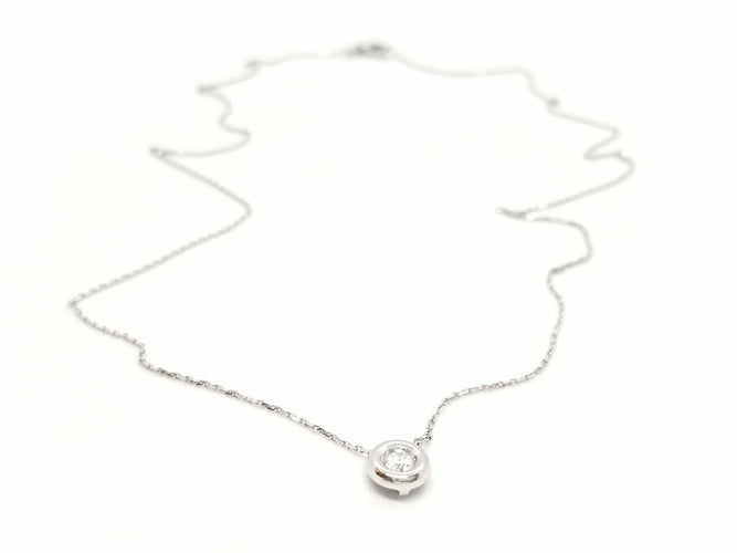 Collier Collier Or blanc Diamant 58 Facettes 579108RV