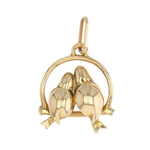 Pendentif Pendentif or couple d'oiseaux 58 Facettes 16-195A