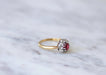 Bague Bague marguerite spinelle rouge entourage diamants 58 Facettes