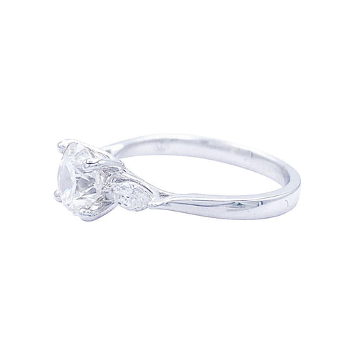 Bague 53 Bague solitaire, or blanc, diamant 58 Facettes 32530