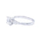 Bague 53 Bague solitaire, or blanc, diamant 58 Facettes 32530