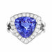 Ring White Gold Ring, Tanzanite and Diamonds 58 Facettes 31F00016