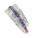 Ring 54 Alliance, rubies, sapphires, diamond 58 Facettes 22350-0261