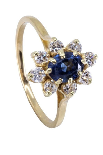 Bague 57 Bague Margueritte saphir, diamants 58 Facettes 063811