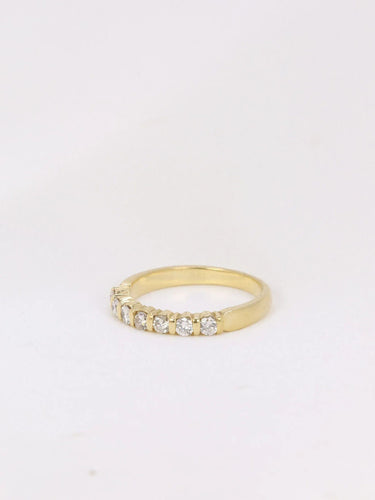 Bague 54 Demi-Alliance américaine diamants 0,42 ct 58 Facettes J98