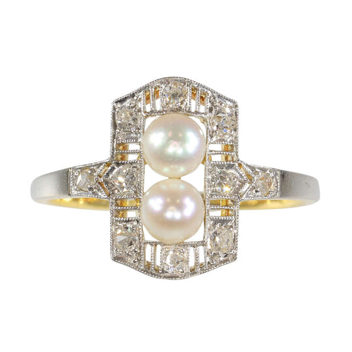 Bague 52 Bague de fiançailles diamant perle Art Déco 58 Facettes 23271-0580