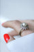 Bague Bague fleur vintage or blanc, perle et diamants 58 Facettes