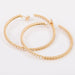 Yellow Gold Hoop Earrings Paved with Diamonds 58 Facettes 1