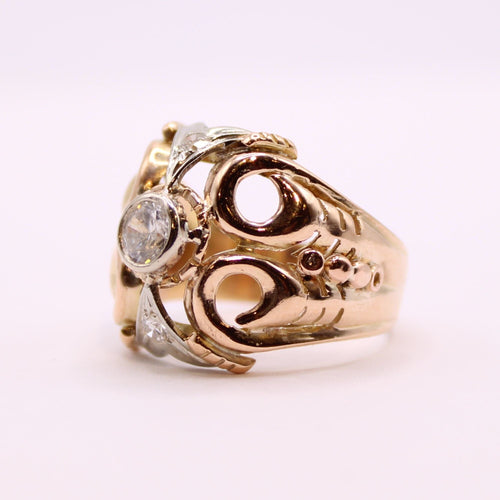 Bague Bague diamants, pierre blanche 58 Facettes
