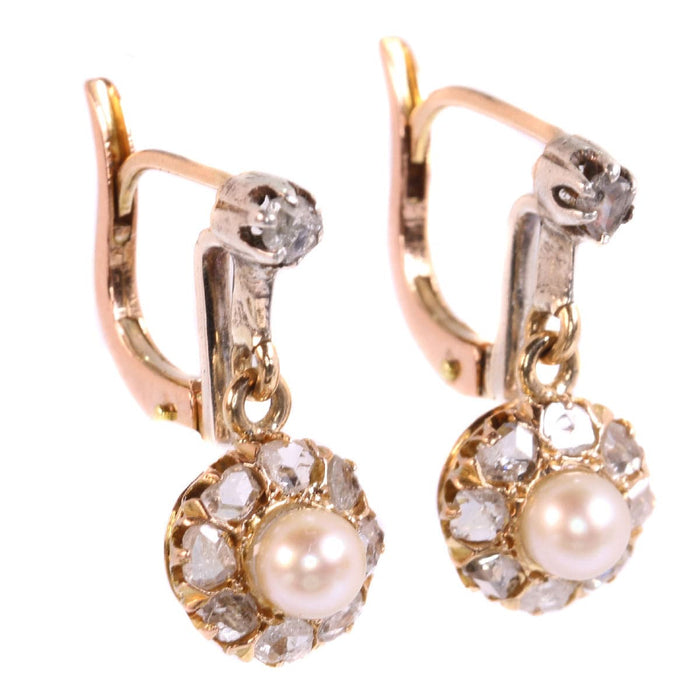 Boucles d'oreilles Boucles d'oreilles, diamants et perles 58 Facettes 19015-0020