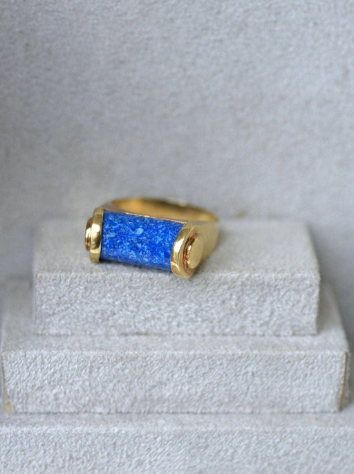 Bague Bague bombée style moderniste lapis lazuli 58 Facettes
