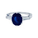 Bague 52 Bague saphir, platine et diamants. 58 Facettes 32357