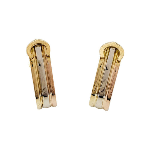 Cufflinks Cartier Mini Ressort CC cufflinks in three golds. 58 Facettes 32489