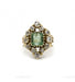 Ring 52 / Yellow / 750‰ Gold Diamond & Emerald Ring 58 Facettes 220118R
