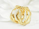 Boucles d'oreilles Boucles d'oreilles créoles double tube en or jaune 58 Facettes 19452