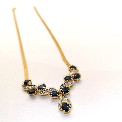 Collier Collier saphirs et diamants 58 Facettes