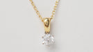 Necklace 44cm Solitaire necklace Yellow gold Diamond 58 Facettes 31767