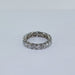 Ring 51 Full circle wedding ring White gold Diamonds 58 Facettes