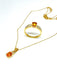 2-piece set pendant in yellow gold, diamonds and citrines 58 Facettes