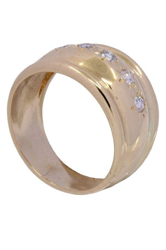 Bague 52 BAGUE JONC DIAMANTS GODRONNÉ 58 Facettes 058121