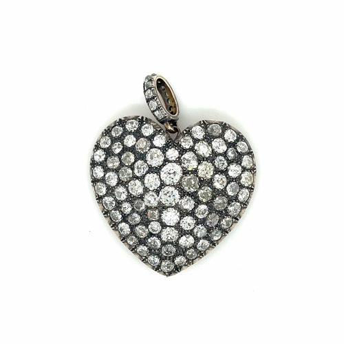 Pendentif Pendentif cœur diamant or argent 58 Facettes